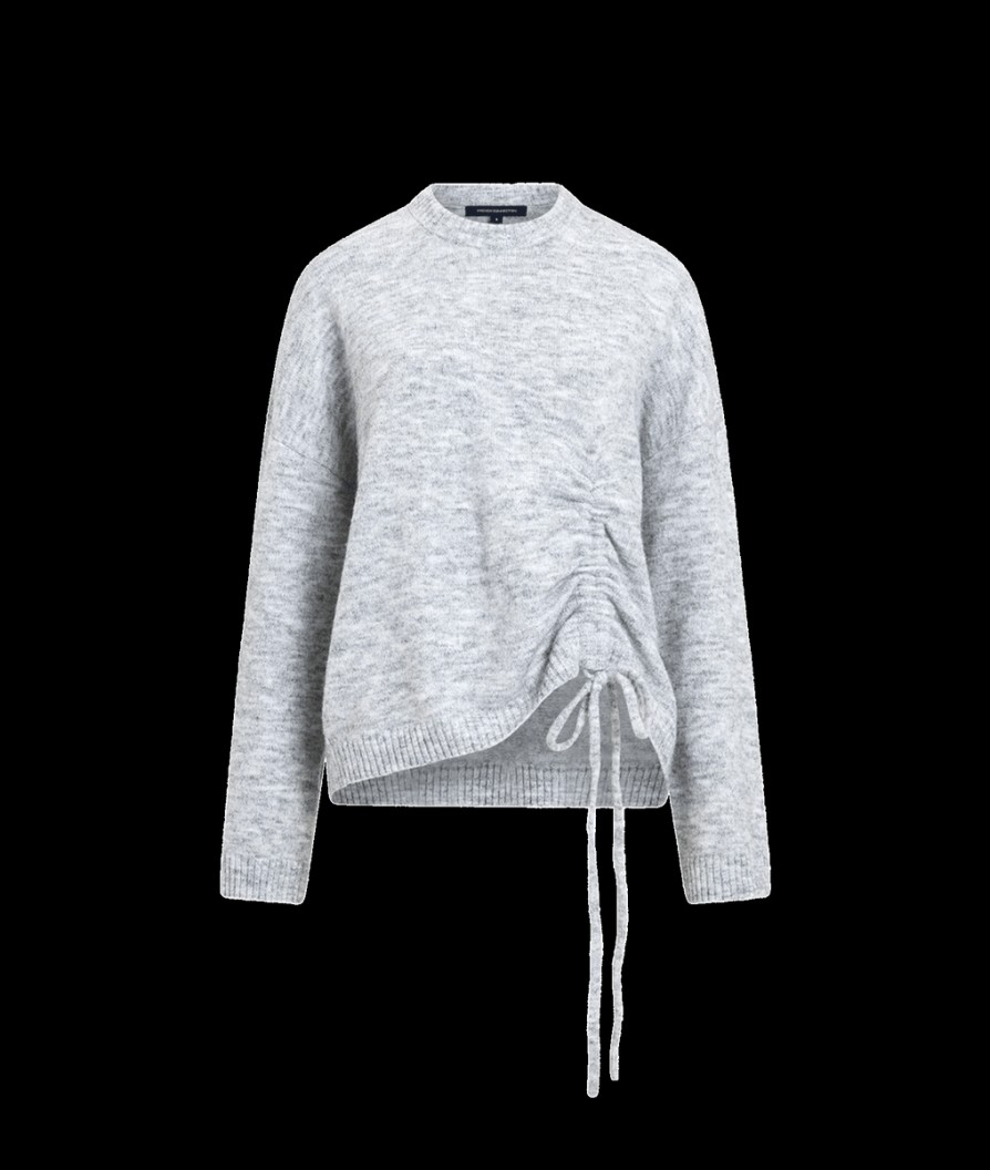 Women French Connection Knitwear | Kezia Gathered Jumper - Grey