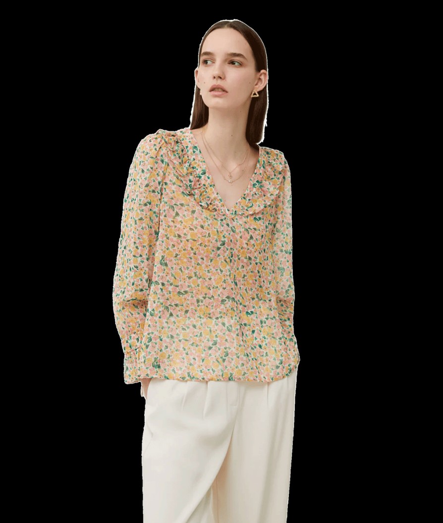 Women French Connection French Connection | Aleezia Hallie Crinkle Shirt - Multi