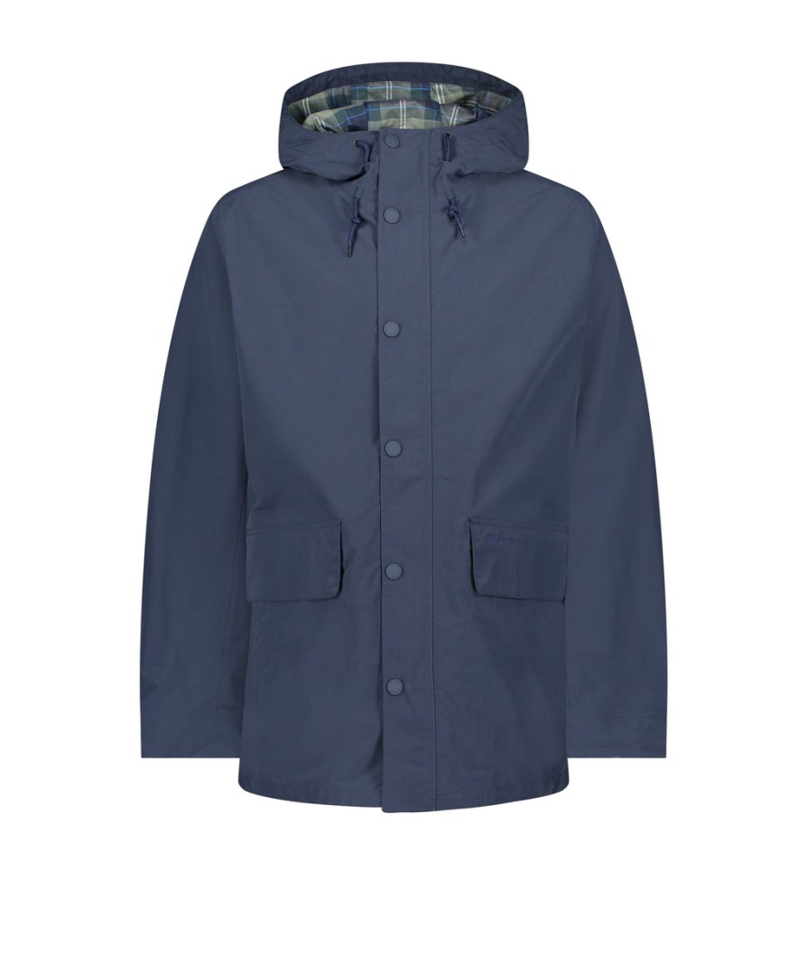 Men Barbour Coats & Jackets | Summer City Parka Waterproof Jacket - Navy