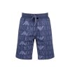 Men Emporio Armani Shorts | Marine Print Bermuda Short - Blue