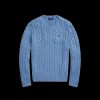 Men Polo Ralph Lauren Knitwear | Cable-Knit Cotton Sweater - Blue