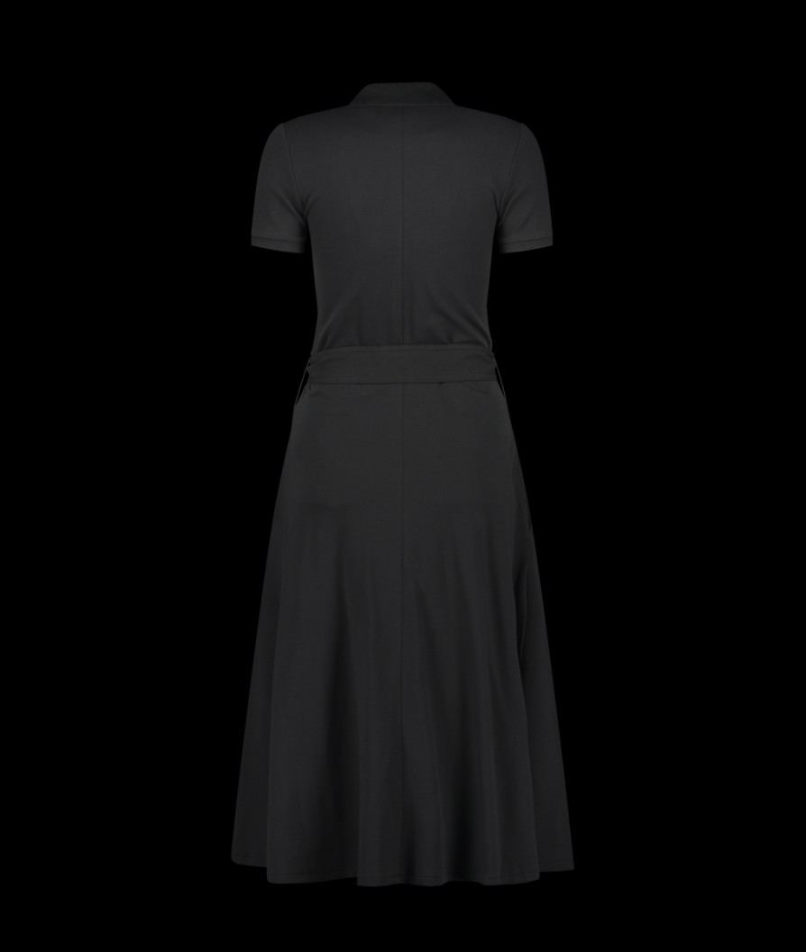 Women Polo Ralph Lauren Dresses | Cotton Mesh Polo Dress - Black