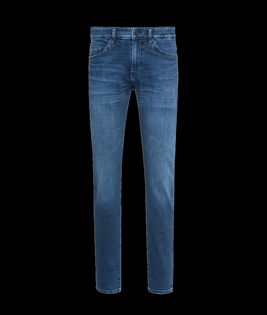 Men Boss Black Jeans | Delaware Mid-Rise Skinny Jeans - Navy