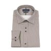 Men Guide London Shirts | Long Sleeve Geometric Cotton Shirt - White/Green