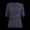 Women Lauren By RL Tops | Striped Boatneck Top - Navy