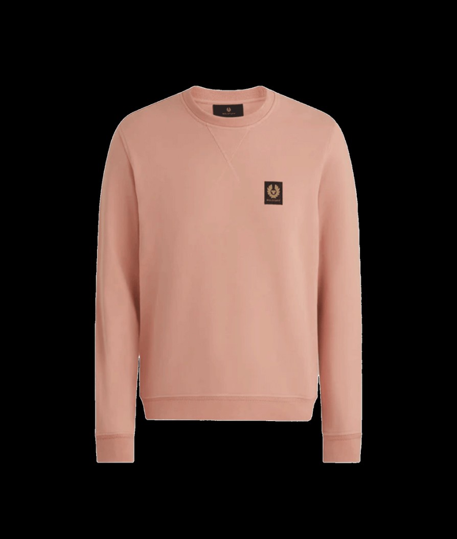 Men Belstaff Hoodies & Sweatshirts | Cotton Fleece Sweatshirt - Pink