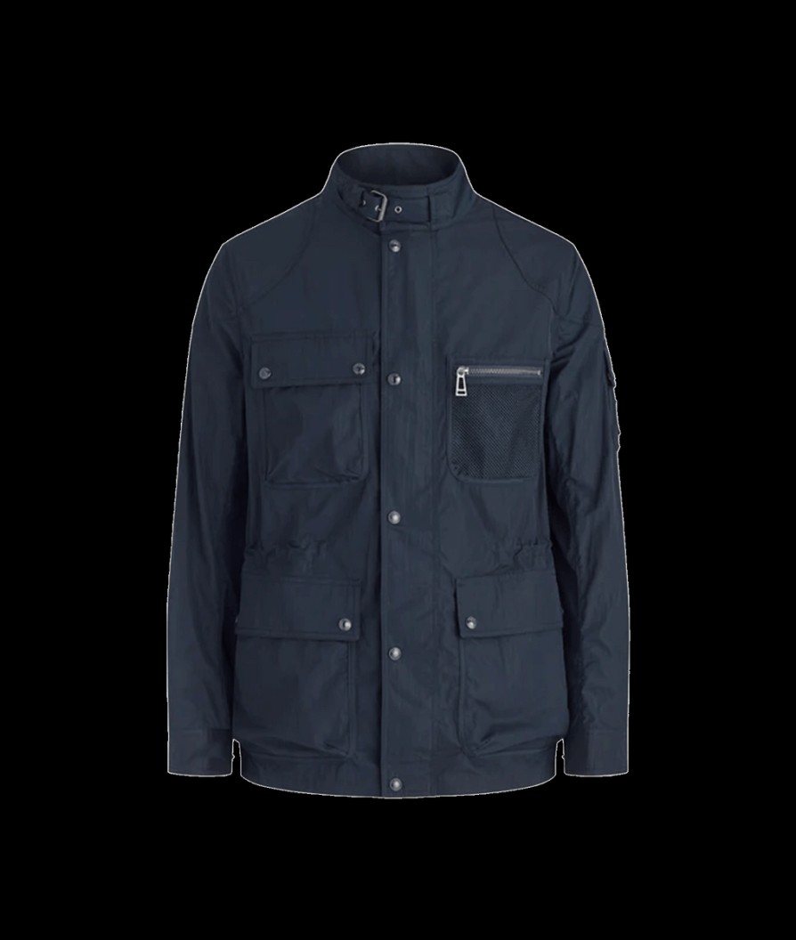 Men Belstaff Belstaff | Outline Ripple Shell Jacket - Navy