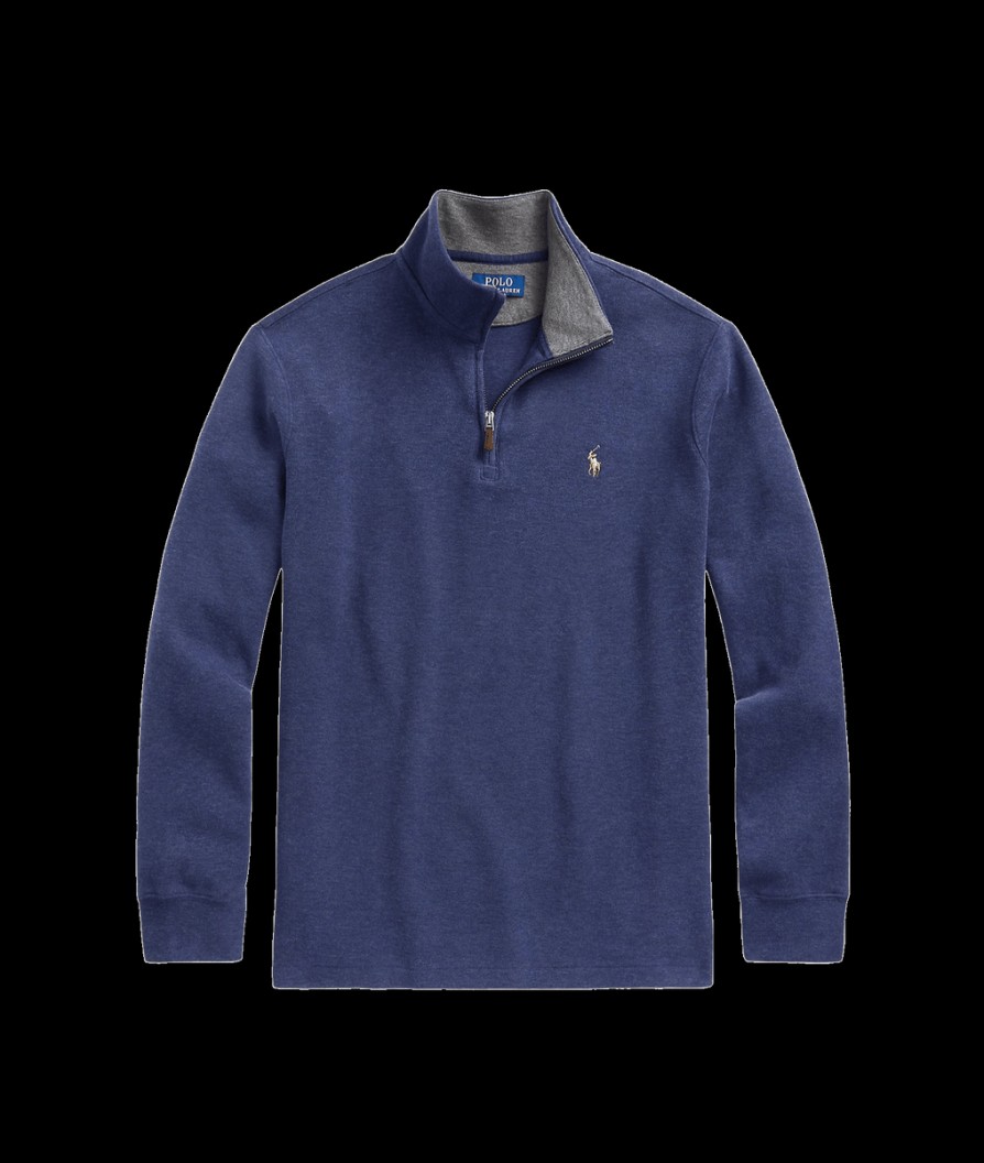 Men Polo Ralph Lauren Polo Ralph Lauren | Long Sleeve Half Zip Pullover - Navy