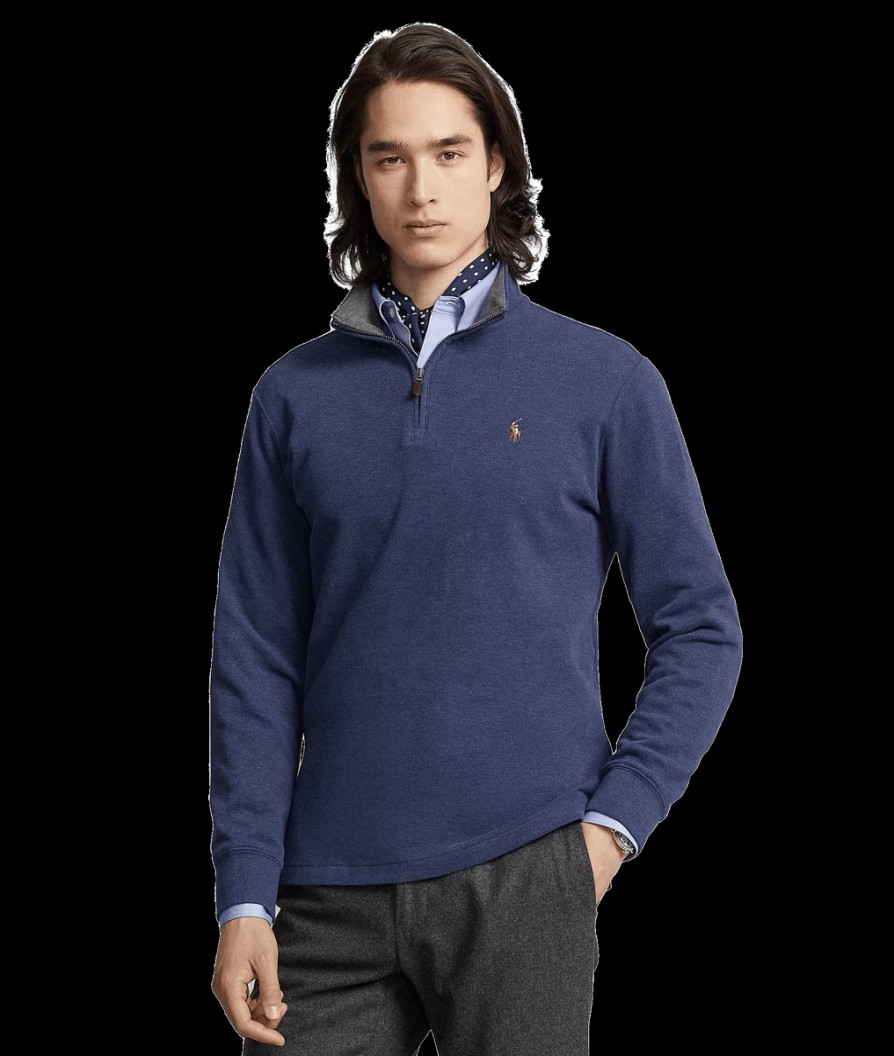 Men Polo Ralph Lauren Polo Ralph Lauren | Long Sleeve Half Zip Pullover - Navy