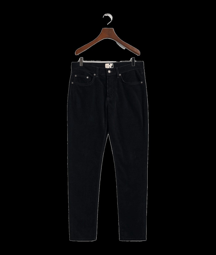 Men Gant Jeans | Slim Fit Corduroy Jeans - Evening Blue