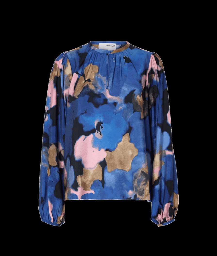 Women Selected Femme Selected Femme | Printed Blouse - Dark Sapphire