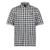 Men Fred Perry Shirts | Gingham Revere Collar Shirt - Black