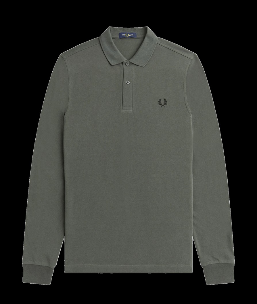 Men Fred Perry Fred Perry | Long Sleeved Tennis Shirt- Field Green-638