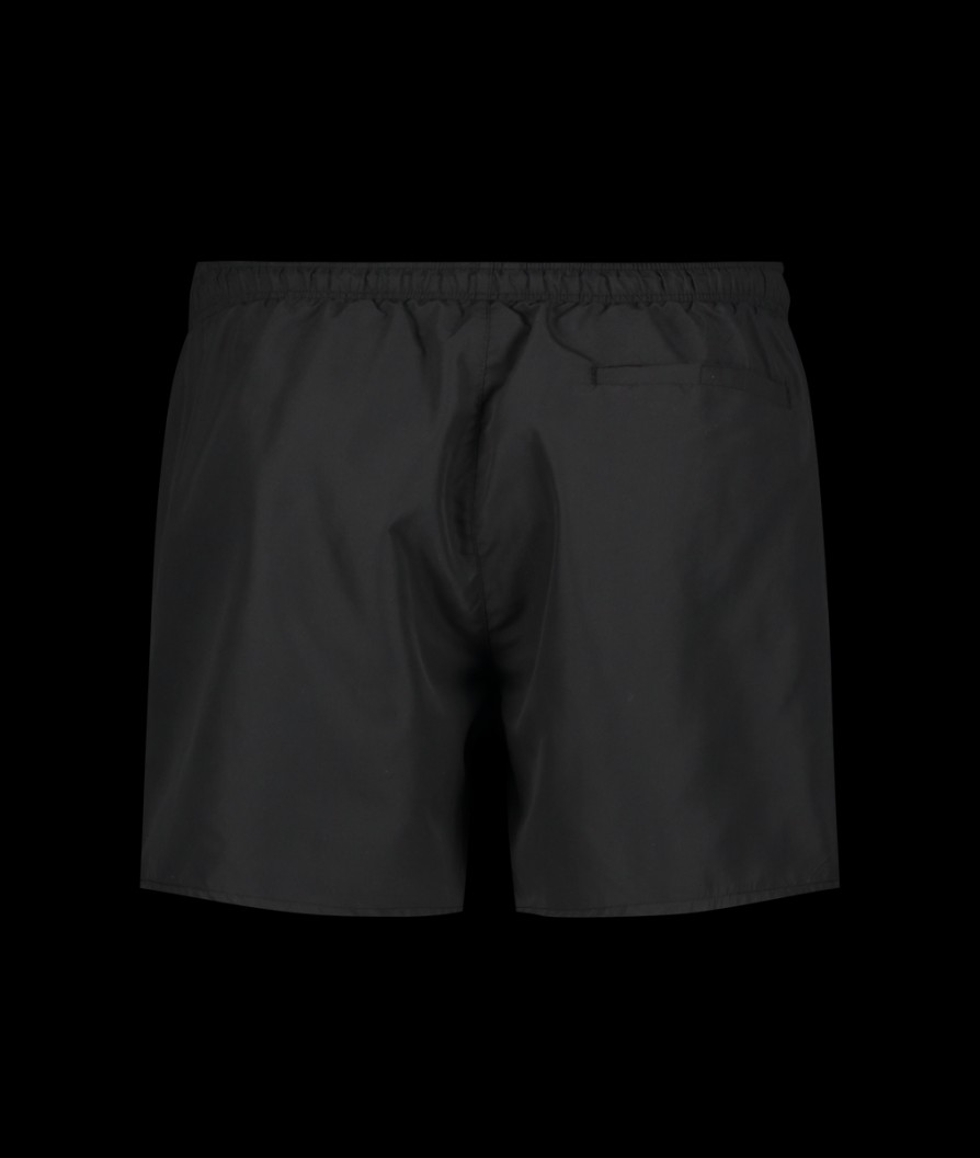 Men Hugo Swimwear | Frame Logo Recycled Nylon Swim Shorts - Black