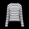 Women French Connection French Connection | Rallie Stripe Square Neck Long Sleeve Top - White