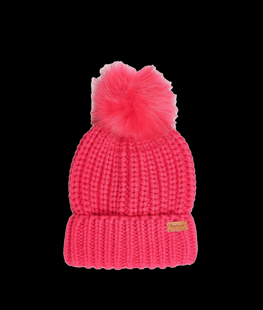 Women Barbour Barbour | Saltburn Beanie Hat - Pink Dahlia