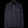 Men Ps By Paul Smith Hoodies & Sweatshirts | Zebra Logo Zip-Neck Sweatshirt - Navy