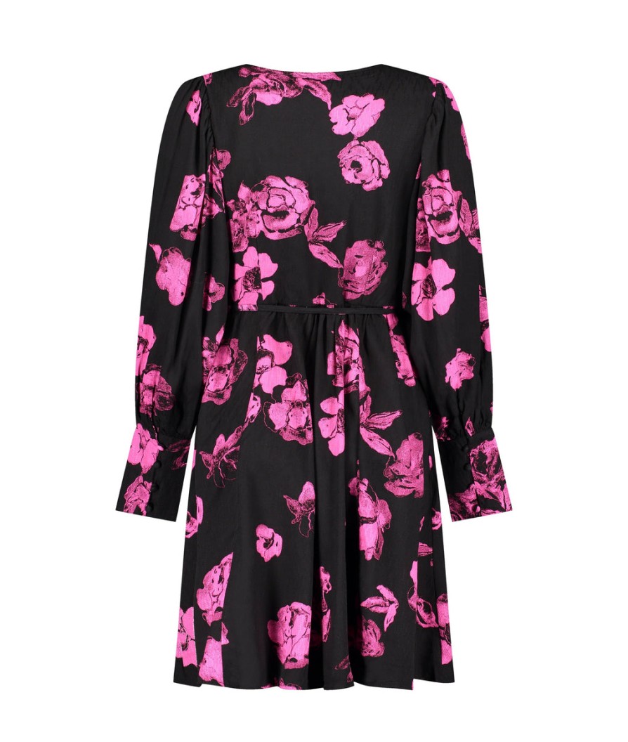 Women Selected Femme Selected Femme | Floral Wrap Dress - Black