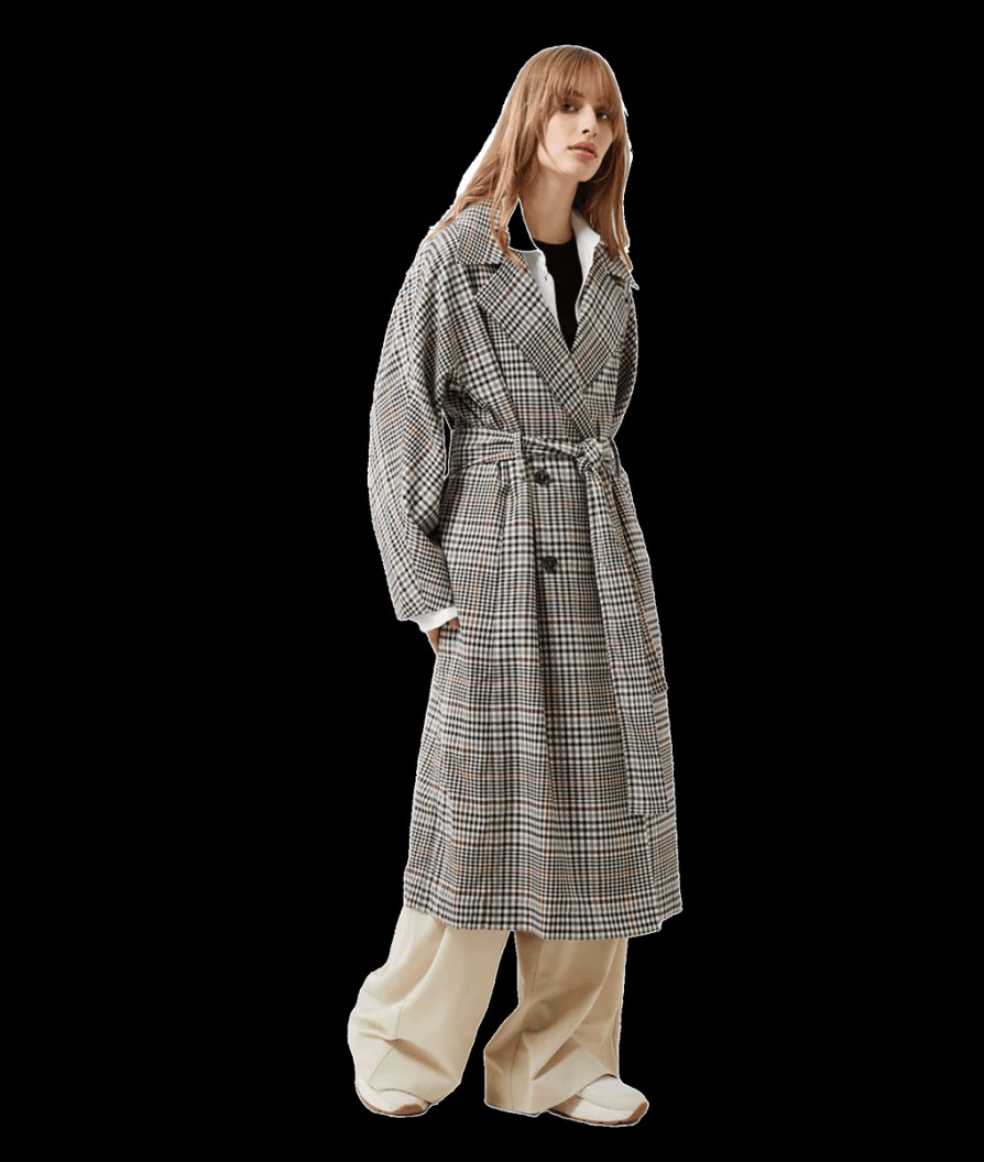 Women French Connection French Connection | Dandy Check Coat - Multi