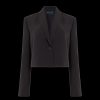 Women French Connection French Connection | Echo Crepe Cropped Blazer - Blackout