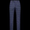 Men Antique Rogue Suits | Check Suit Trousers - Navy