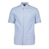 Men Fred Perry Shirts | Short Sleeve Oxford Shirt - Blue