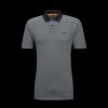 Men Boss Orange Polo Shirts | Logo-Print Polo Shirt - Dark Blue