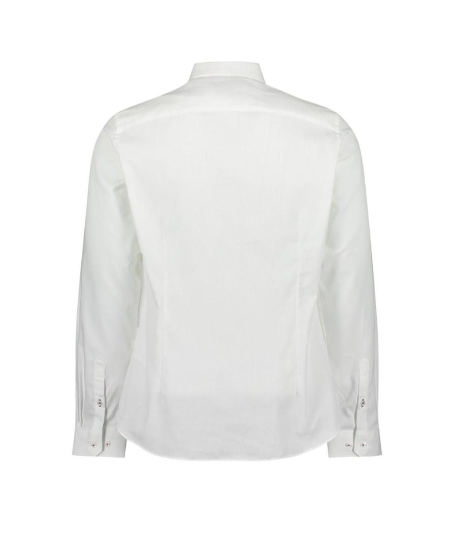 Men Ted Baker Formal Shirts | Slim Fit Sateen Shirt - White