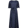 Women French Connection Dresses | Cecilia Delphine Midi Dress - Marine