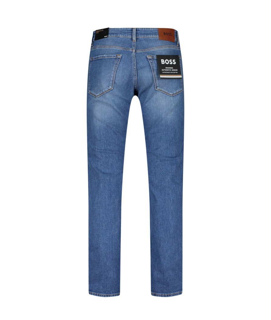 Men Boss Business Boss | Regular-Fit Jeans In Comfort-Stretch Denim - Bright Blue