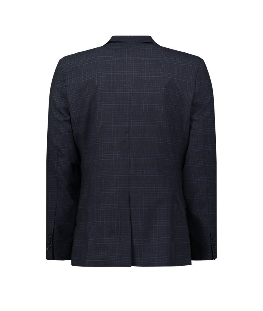 Men Ted Baker Formal Suits | Berwijs Slim Fit Check Suit Jacket - Navy