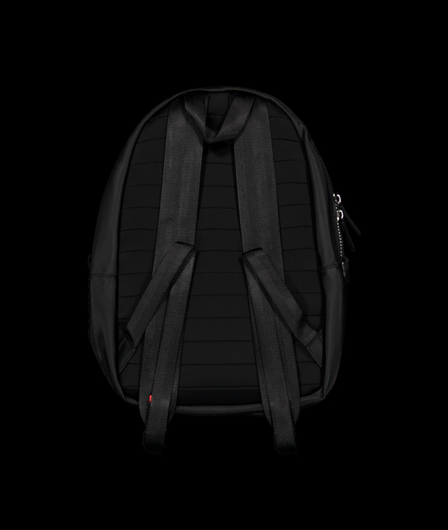 Men Hugo Bags | Backpack With Rubber Logo Patch - Black