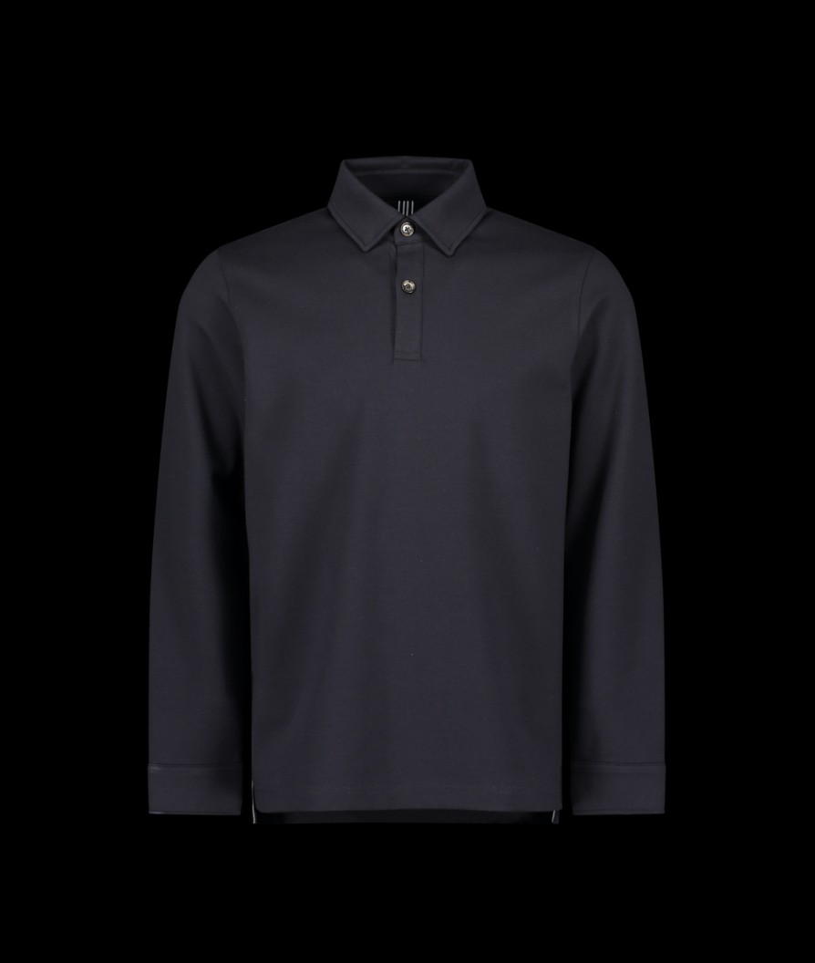 Men Mercery Polo Shirts | Lisle Lux Jersey Rugby Ls ? Navy