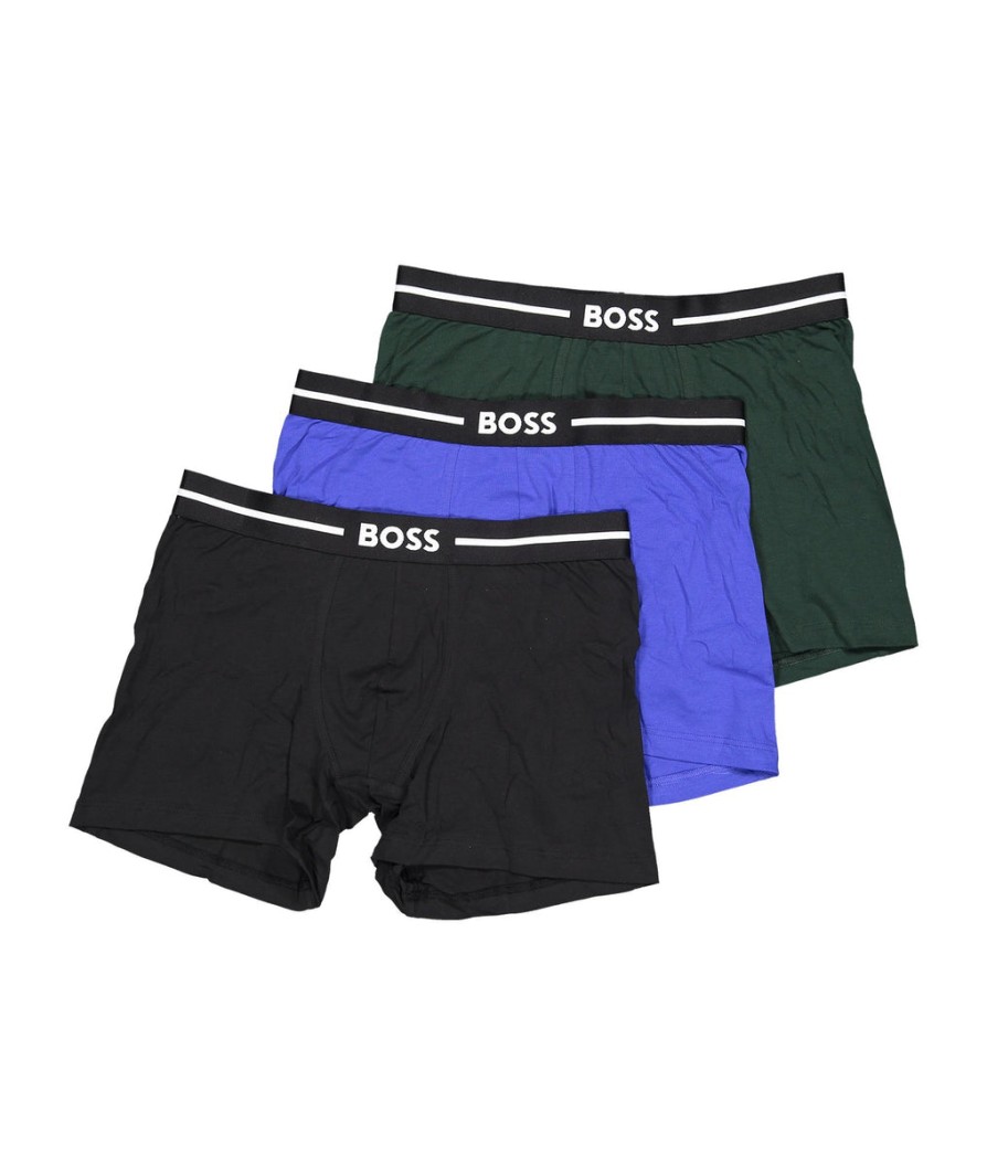 Men Boss Bodywear Underwear & Socks | Three-Pack Of Stretch-Cotton Boxer Briefs - Open Miscellaneous