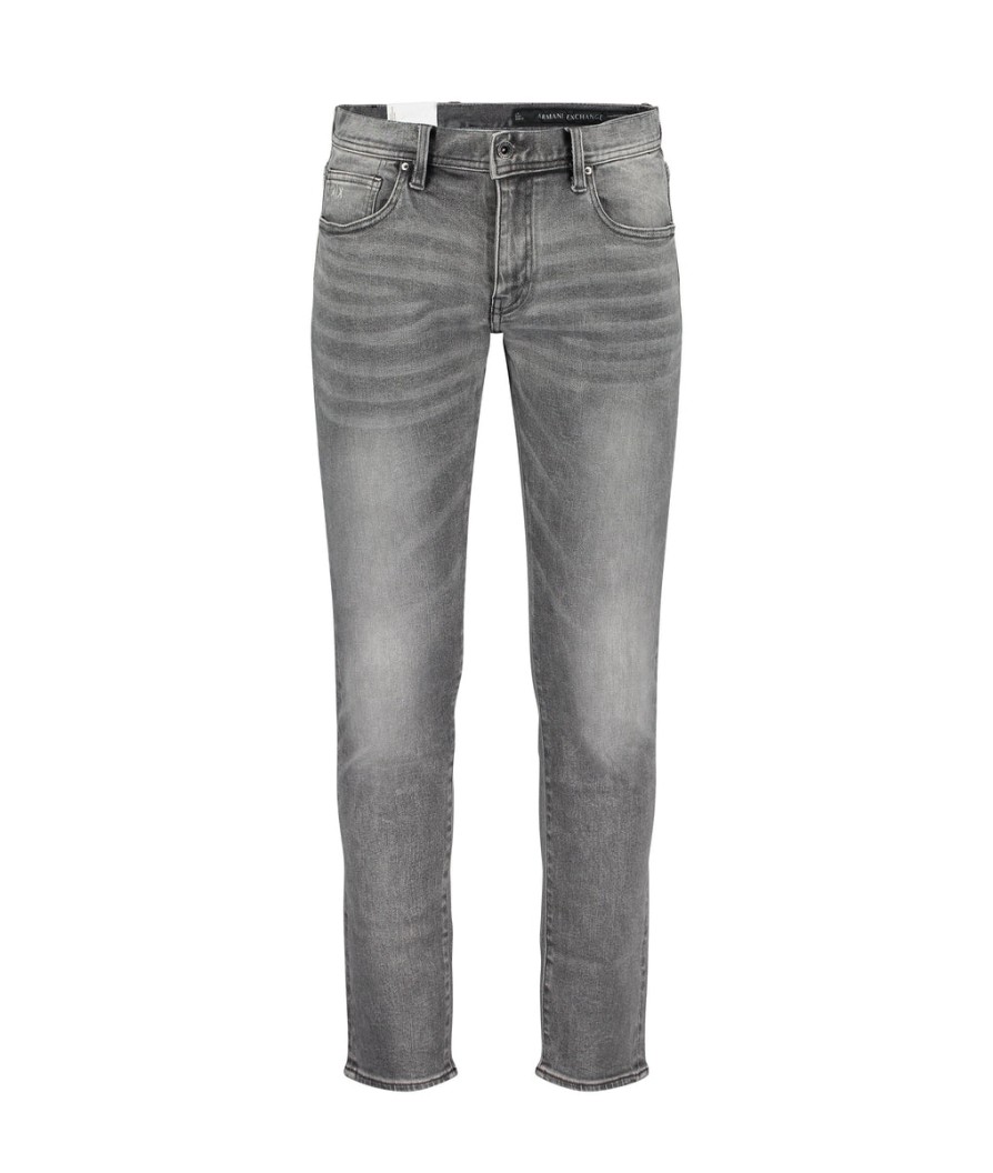 Men Armani Exchange Jeans | Five Pocket Jeans - Grey Denim