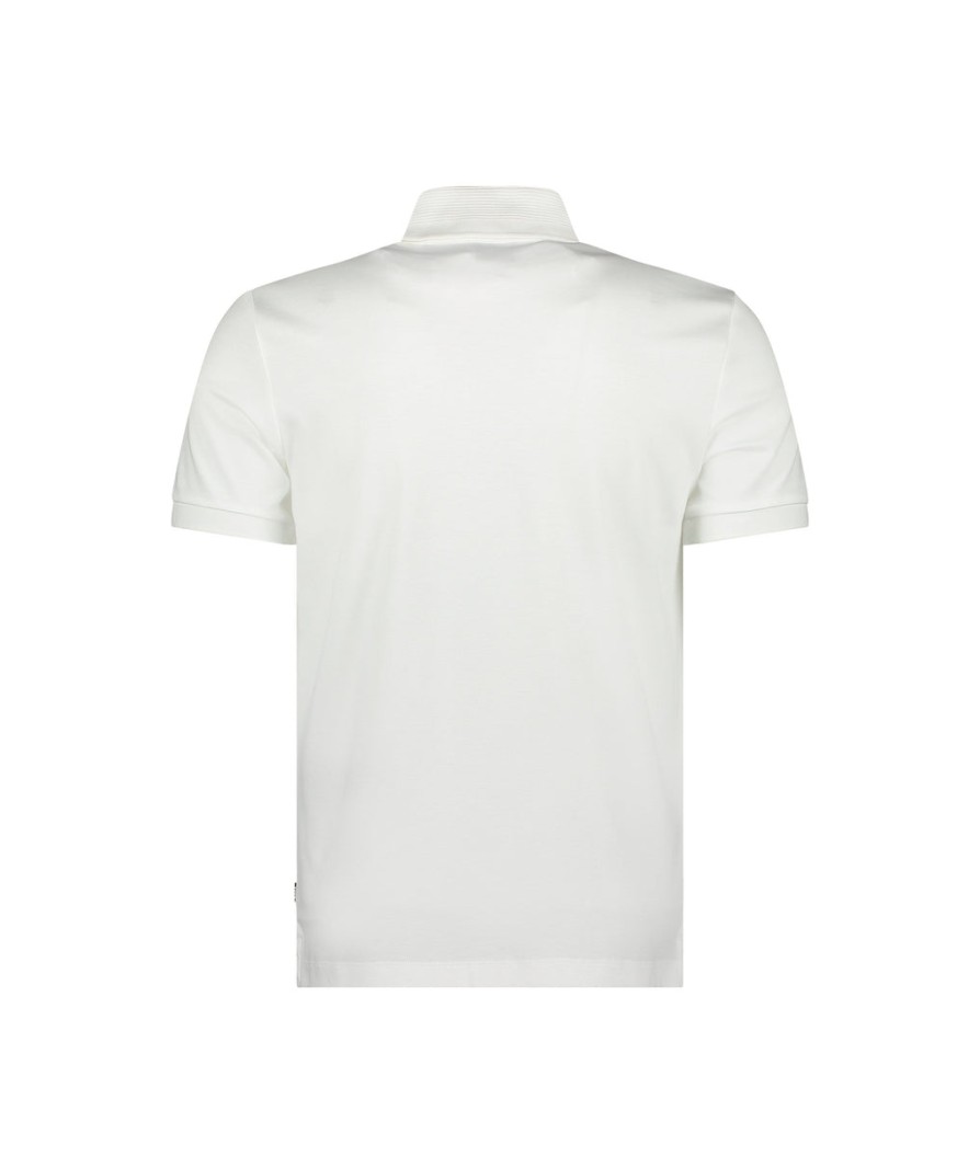 Men Boss Black Polo Shirts | Plain Polo Shirt - White