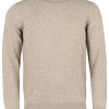 Men Barbour Knitwear | Essential Lambswool Crew Neck Sweatshirt - Fossil