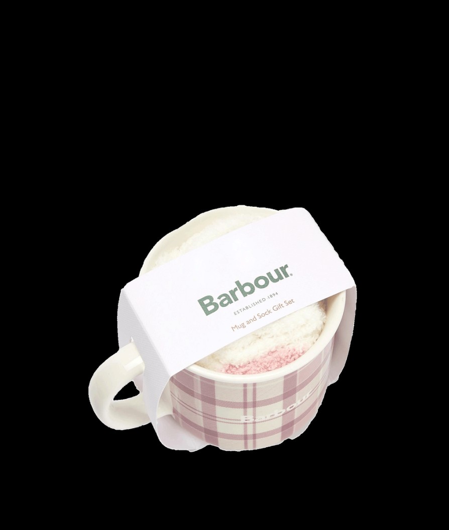 Women Barbour Barbour | Mug And Sock Gift Set - White