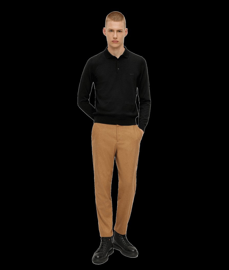 Men Boss Black Knitwear | Mens Boss Black Knitwear