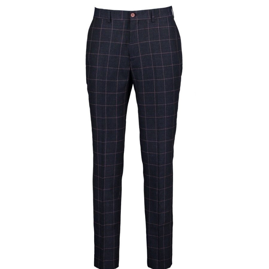 Men Guide London Suits | Woollen Check Trousers