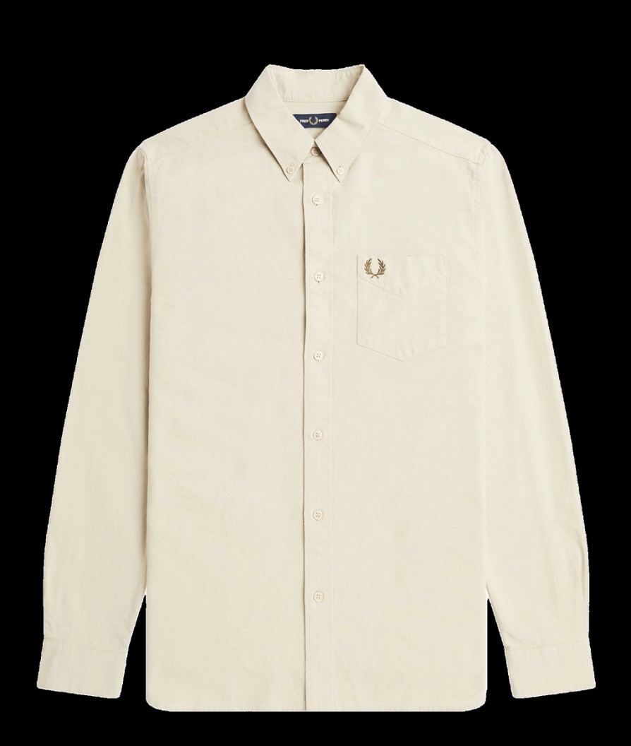 Men Fred Perry Fred Perry | Oxford Shirt - Oatmeal-691