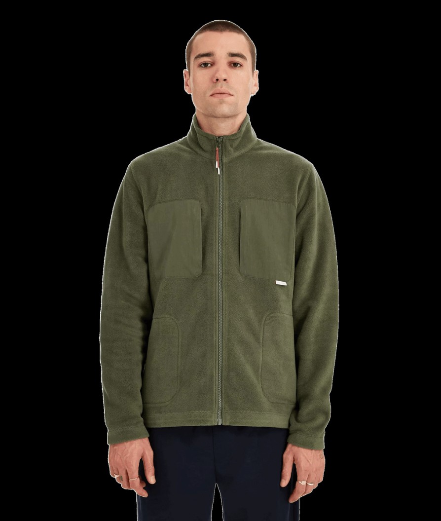 Men Sealskinz Hoodies & Sweatshirts | Full Zip Fleece Jacket - Green