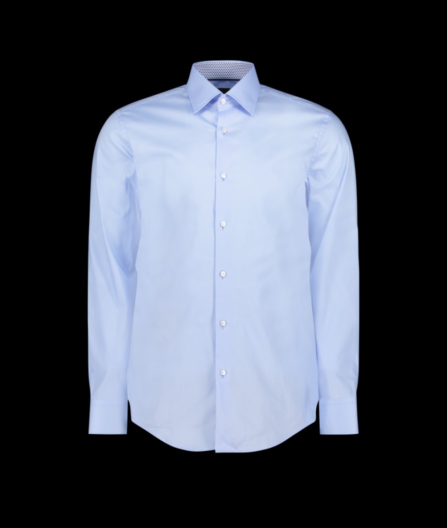 Men Boss Black Shirts | Slim-Fit Shirt In Easy-Iron - Blue