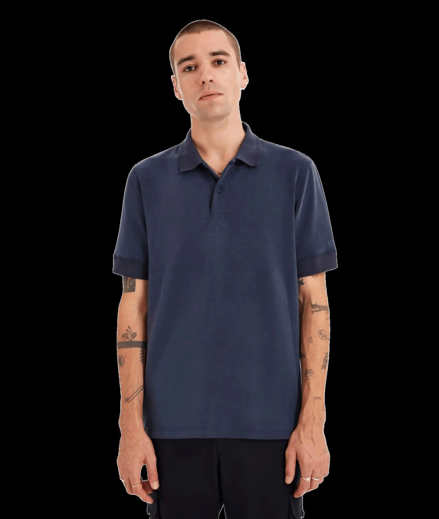 Men Sealskinz Polo Shirts | Soft Touch Polo - Navy