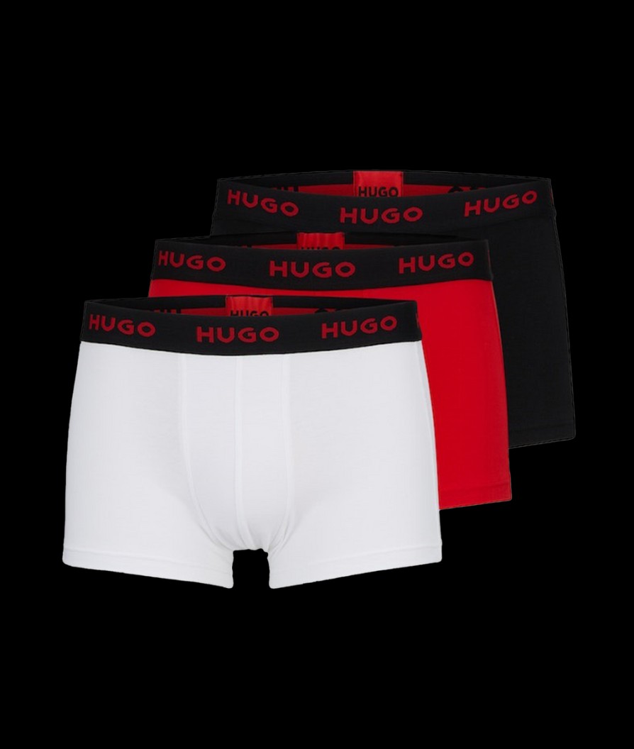 Men Hugo Underwear & Socks | Trunk Triplet Pack - Bright Red