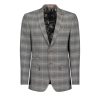 Men Antique Rogue Suits | Slim Fit Checked Suit Jacket - Grey