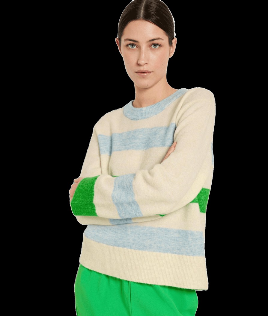 Women Selected Femme Selected Femme | Striped Pullover - Cream