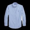 Men Polo Ralph Lauren Shirts | Custom Fit Striped Stretch Poplin Shirt - Blue