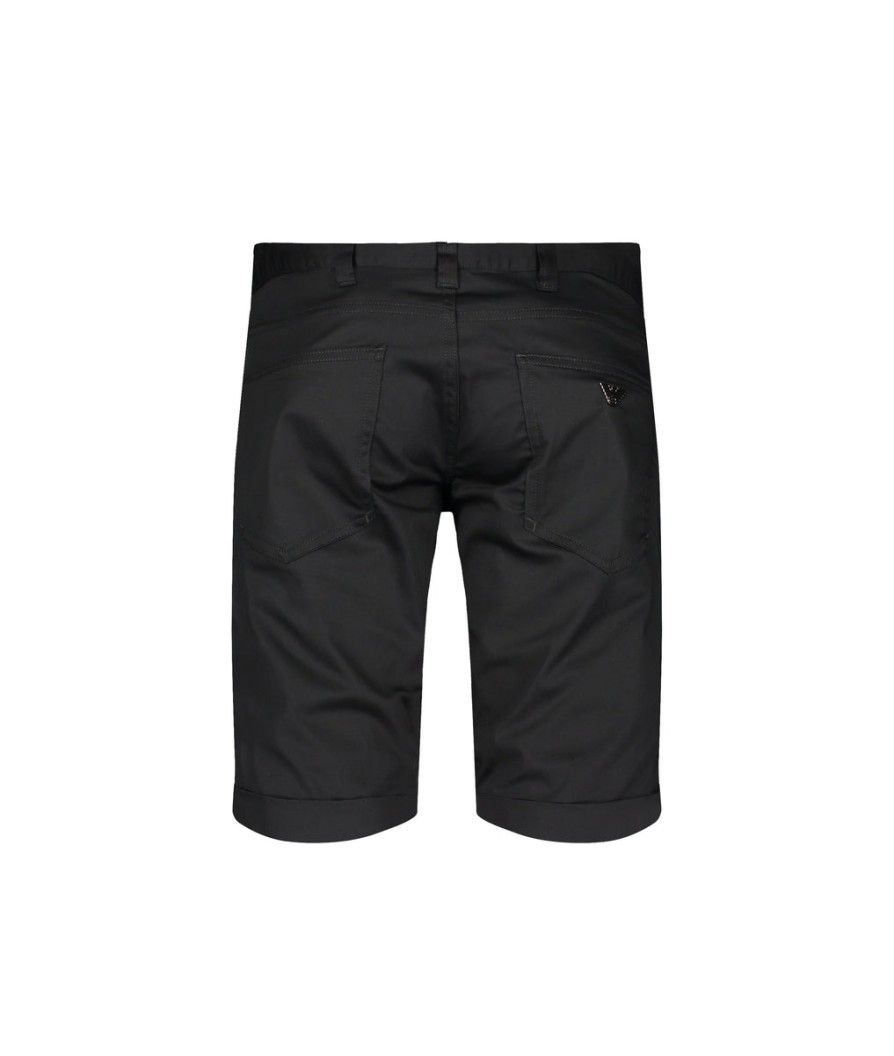 Men Emporio Armani Shorts | Slim Fit Bermuda Shorts - Nero