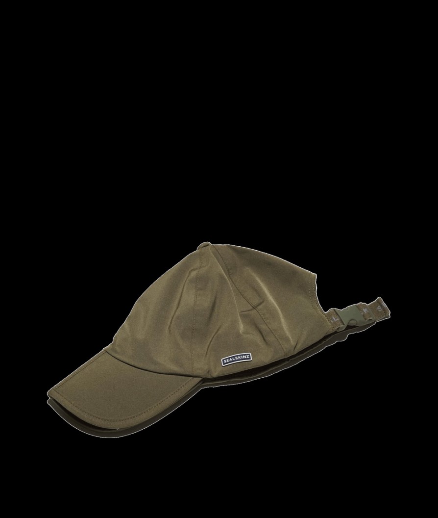 Men Sealskinz Hats | Salle Waterproof Foldable Peak Cap - Green